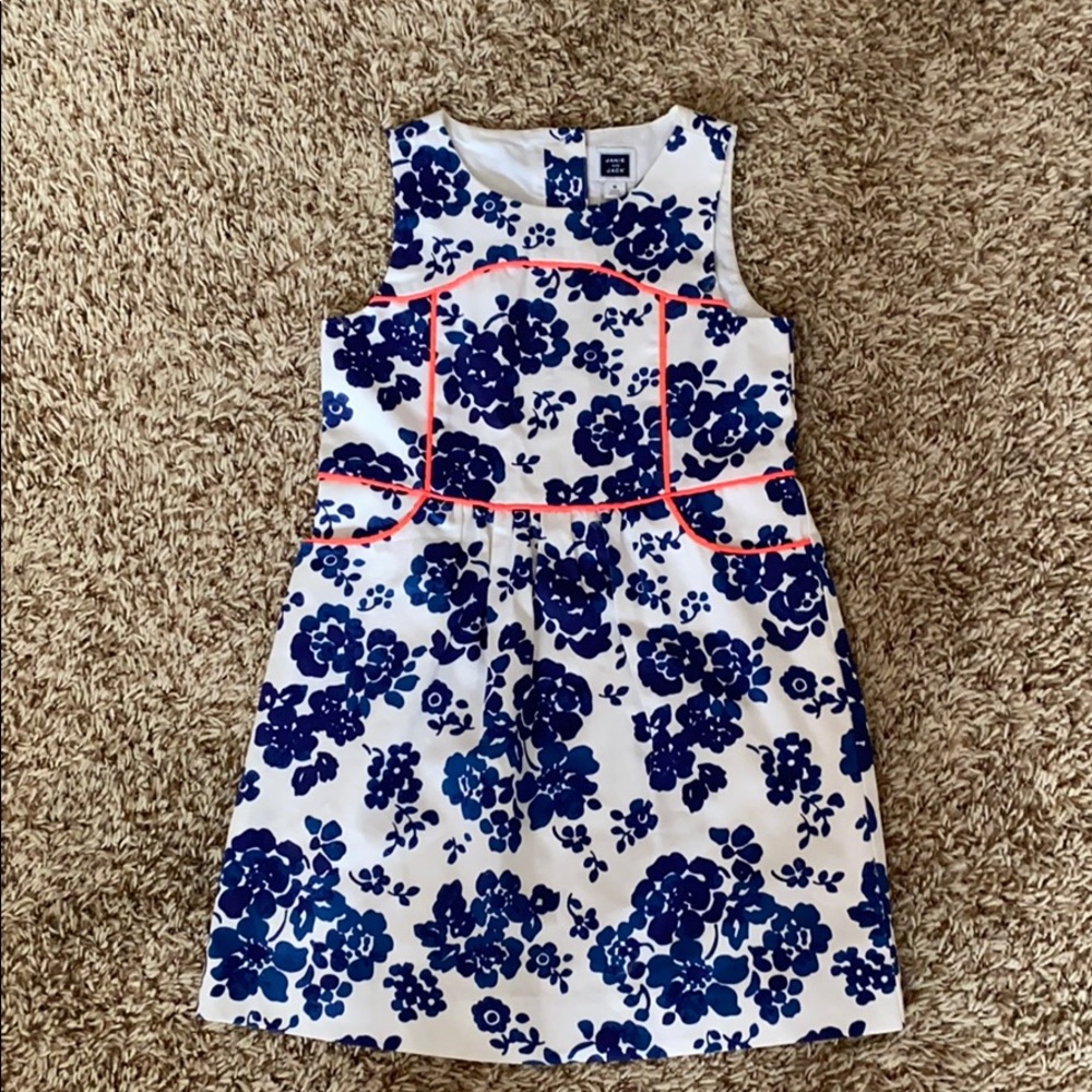 Janie and Jack blue and white sleeveless dress